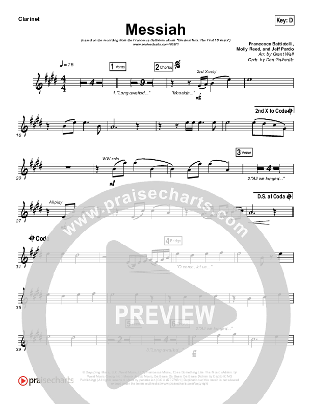 Messiah Wind Pack (Francesca Battistelli)