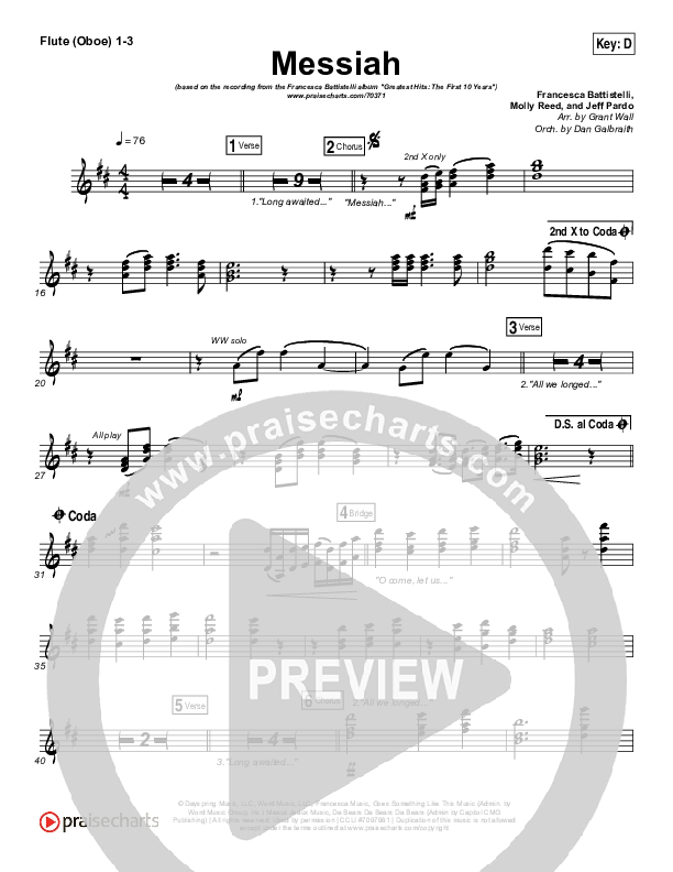 Messiah Wind Pack (Francesca Battistelli)