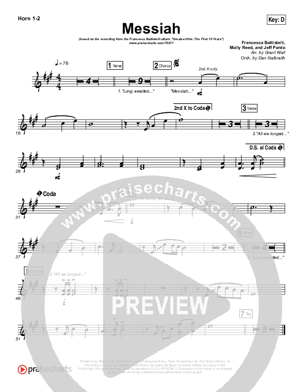 Messiah Brass Pack (Francesca Battistelli)