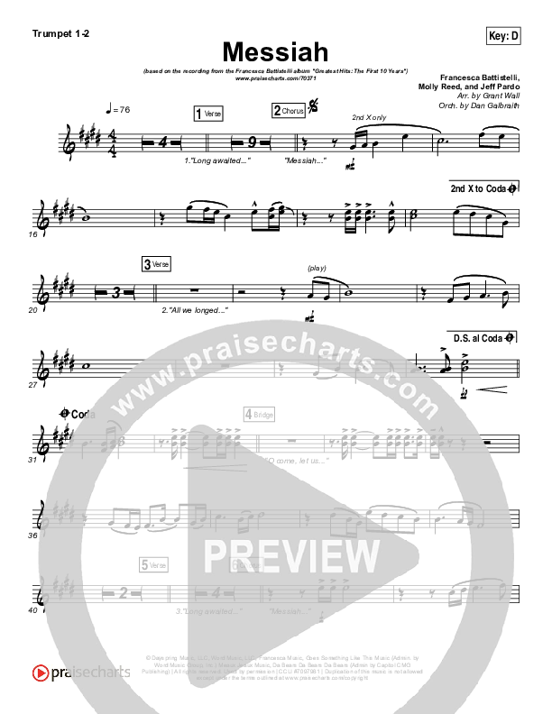 Messiah Brass Pack (Francesca Battistelli)