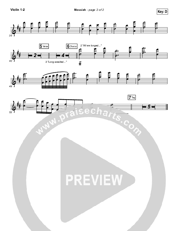 Messiah Violin 1/2 (Francesca Battistelli)