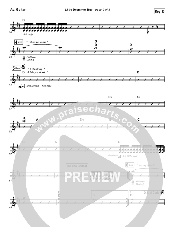 Little Drummer Boy Acoustic Guitar (for KING & COUNTRY)