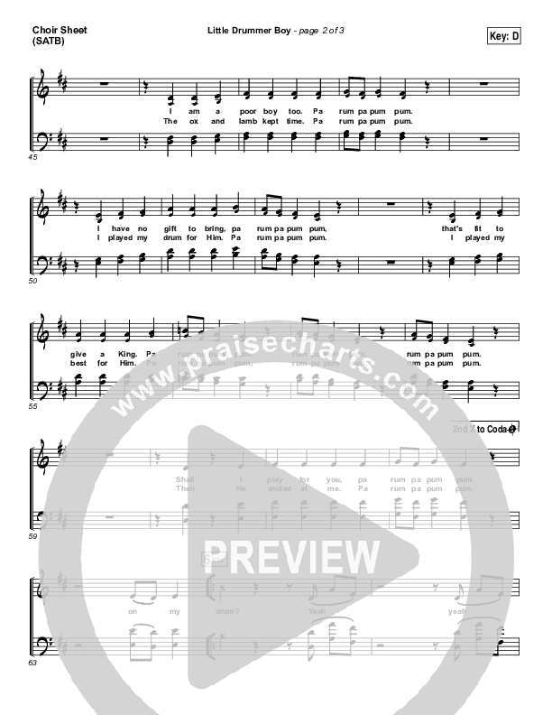 Little Drummer Boy Choir Vocals (SATB) (for KING & COUNTRY)