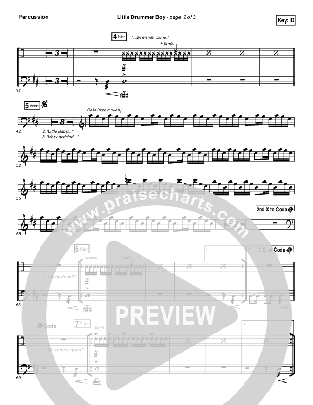 Little Drummer Boy Percussion (for KING & COUNTRY)