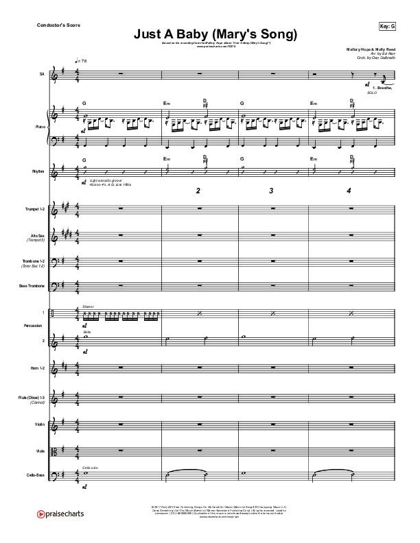 Just A Baby (Mary's Song) Orchestration (Mallary Hope)