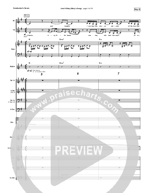 Just A Baby (Mary's Song) Orchestration (Mallary Hope)