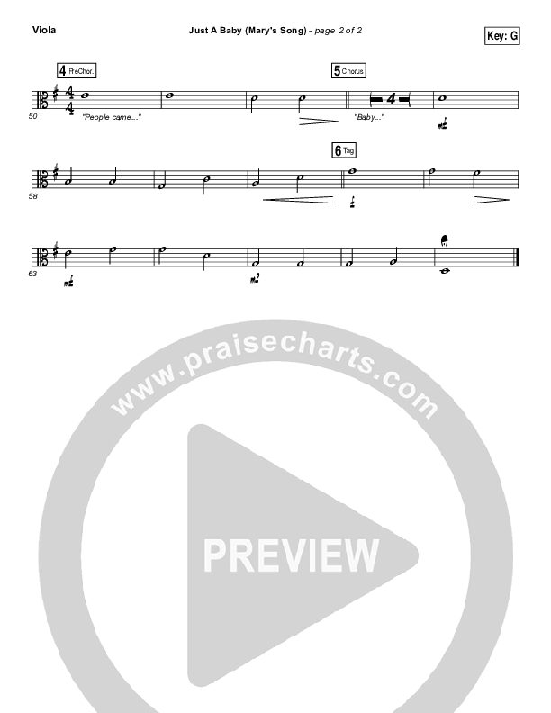 Just A Baby (Mary's Song) Viola (Mallary Hope)