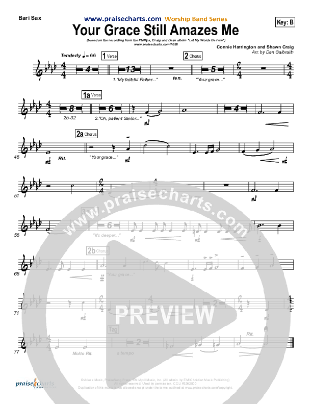 Your Grace Still Amazes Me Bari Sax (Phillips Craig & Dean)