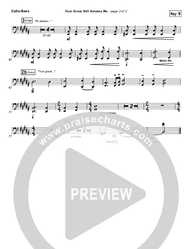 Your Grace Still Amazes Me Cello/Bass (Phillips Craig & Dean)