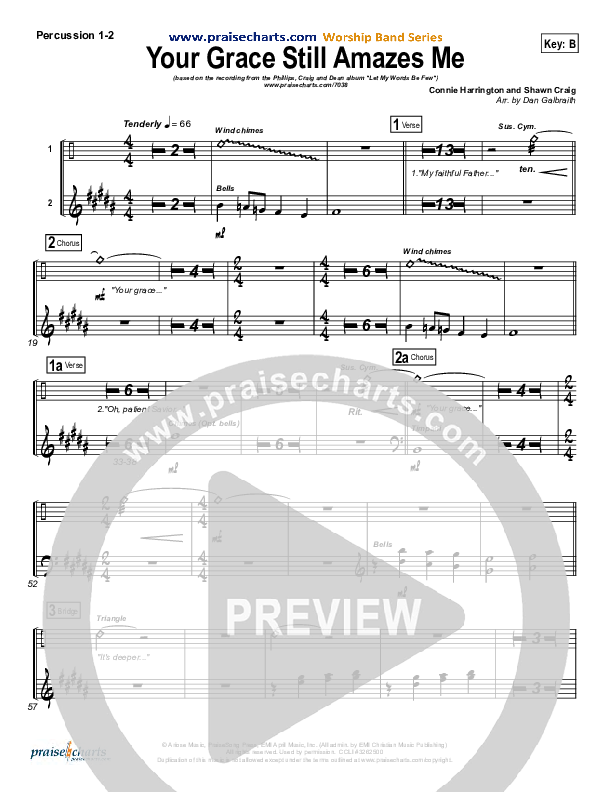 Your Grace Still Amazes Me Percussion (Phillips Craig & Dean)