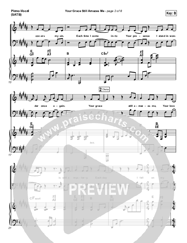 Your Grace Still Amazes Me Piano/Vocal Pack (Phillips Craig & Dean)