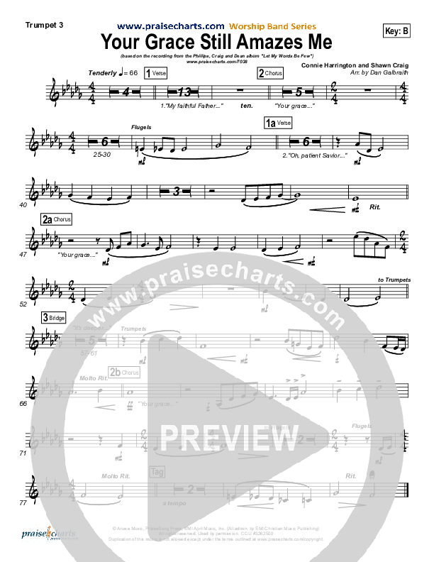 Your Grace Still Amazes Me Trumpet 3 (Phillips Craig & Dean)