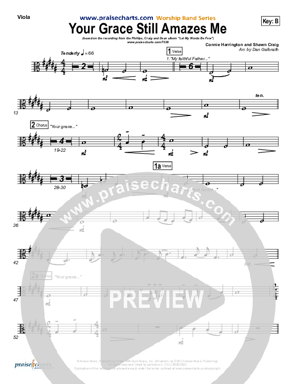 Your Grace Still Amazes Me Viola (Phillips Craig & Dean)