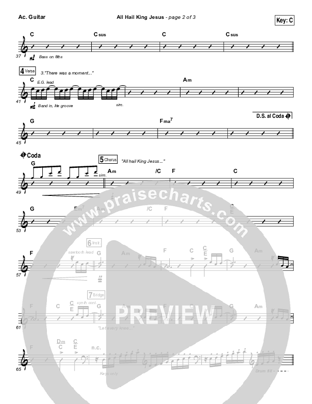 All Hail King Jesus Acoustic Guitar (Jeremy Riddle)