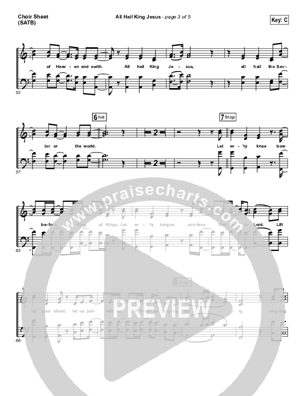 All Hail King Jesus Choir Vocals (SATB) (Jeremy Riddle)