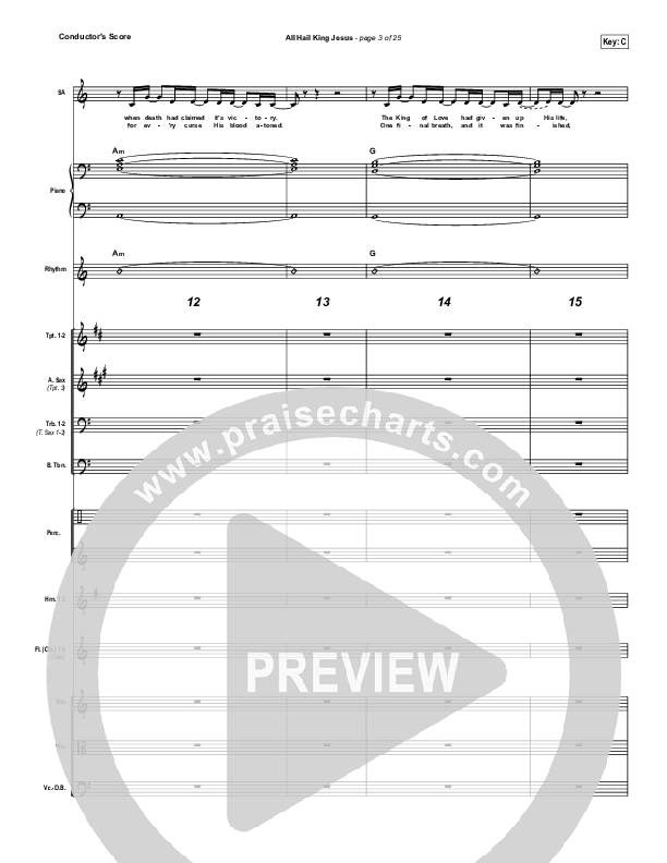 All Hail King Jesus Conductor's Score (Jeremy Riddle)