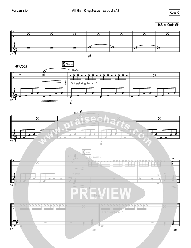 All Hail King Jesus Percussion (Jeremy Riddle)