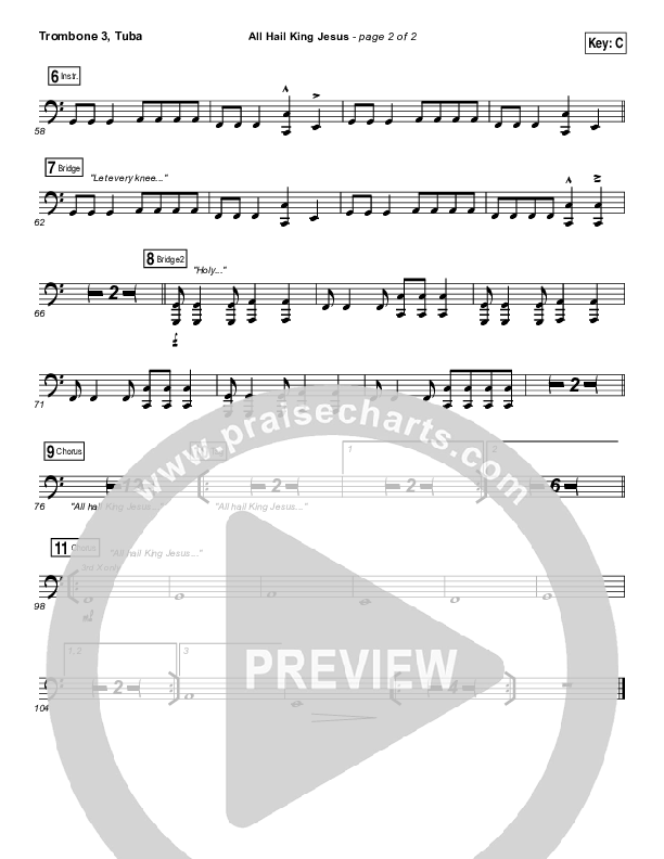 All Hail King Jesus Trombone 3/Tuba (Jeremy Riddle)