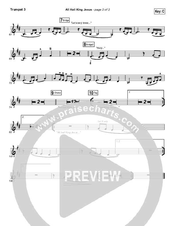 All Hail King Jesus Trumpet 3 (Jeremy Riddle)