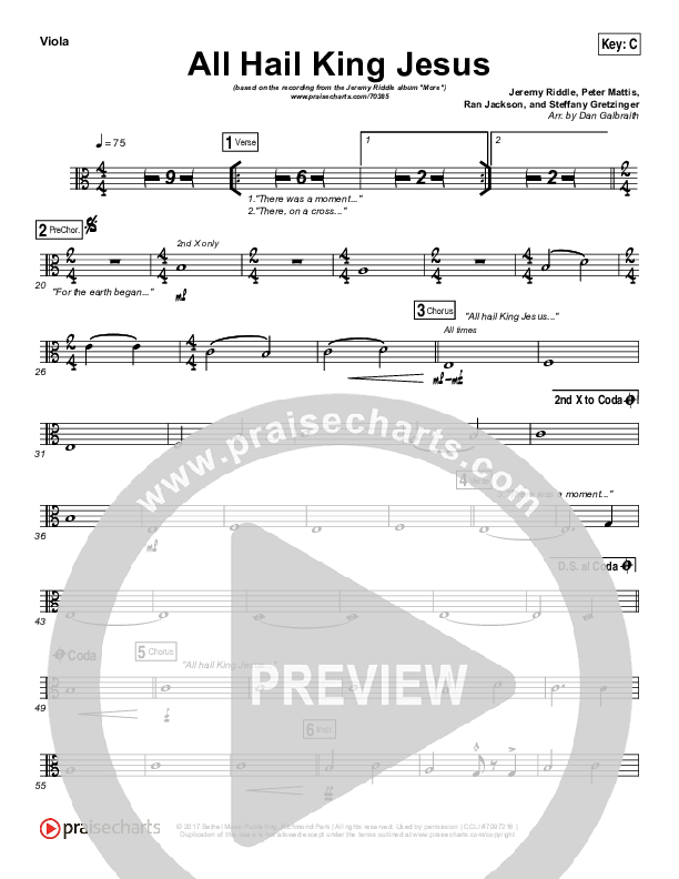 All Hail King Jesus Viola (Jeremy Riddle)