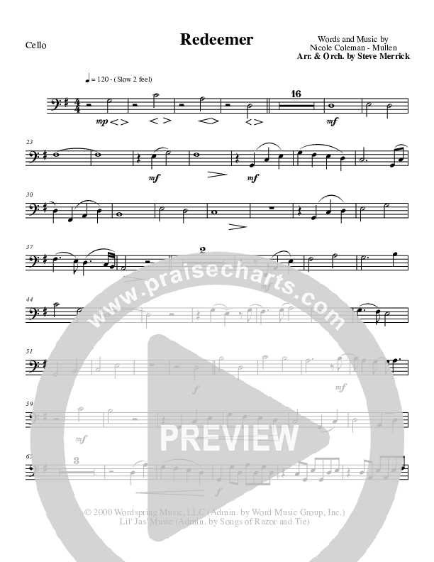 Redeemer Cello (Nicole C. Mullen)