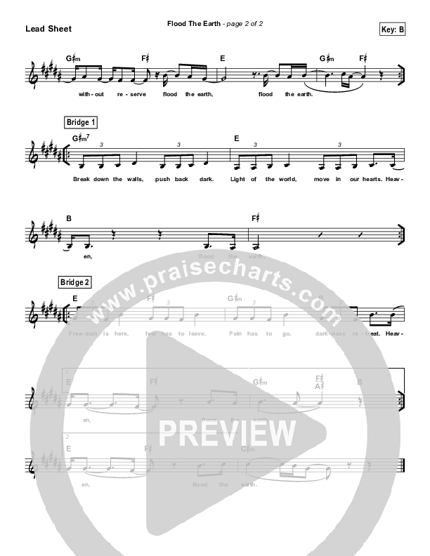 Flood The Earth (Simplified) Lead (SAT) (Jesus Culture / Katie Torwalt)