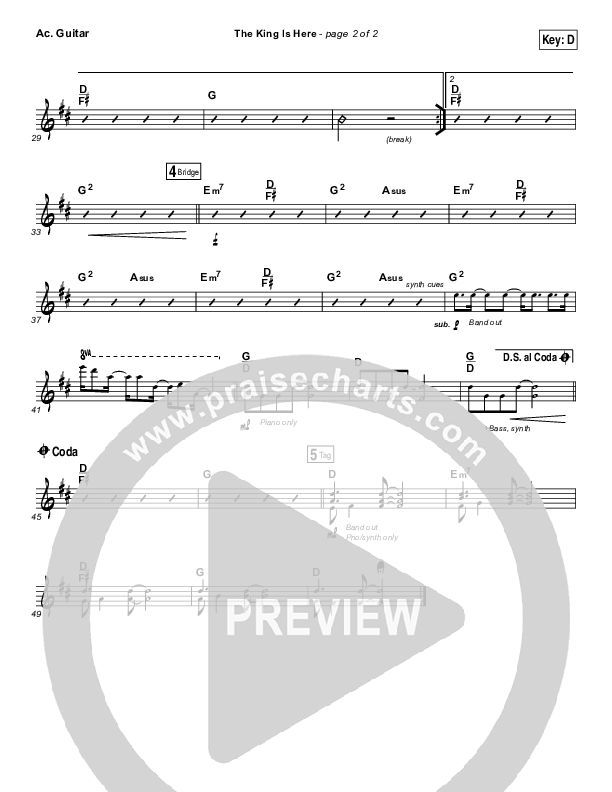 The King Is Here Acoustic Guitar (Love & The Outcome)