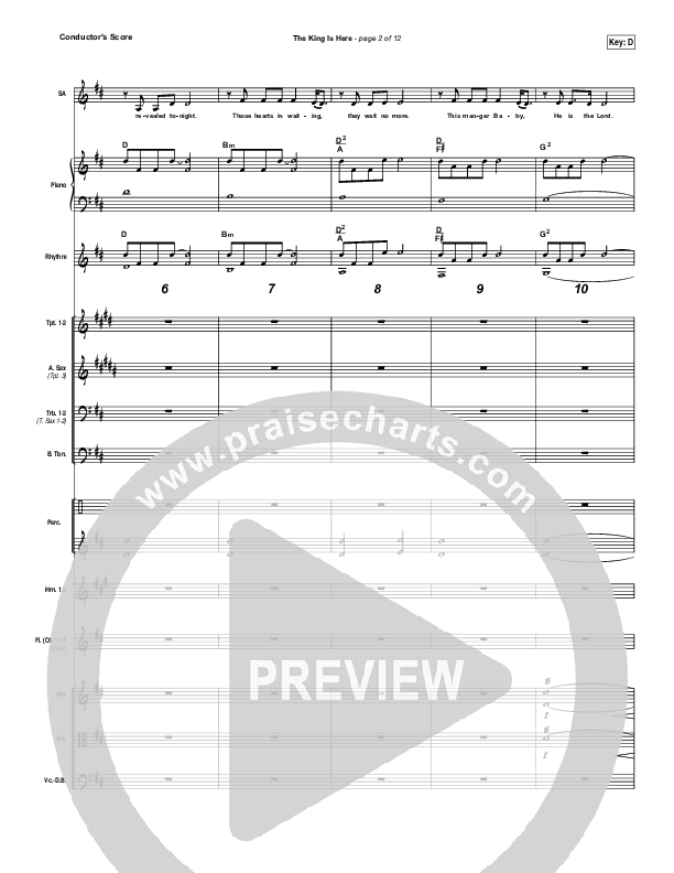 The King Is Here Conductor's Score (Love & The Outcome)