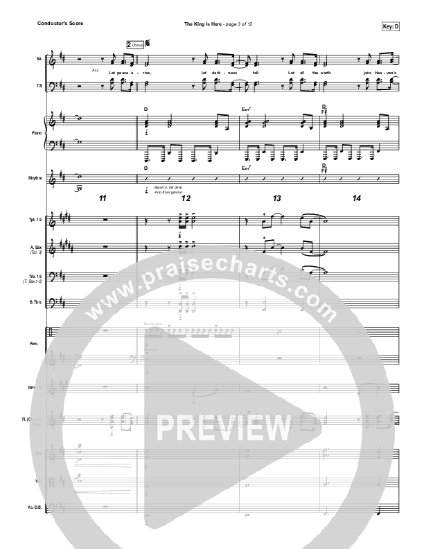 The King Is Here Conductor's Score (Love & The Outcome)