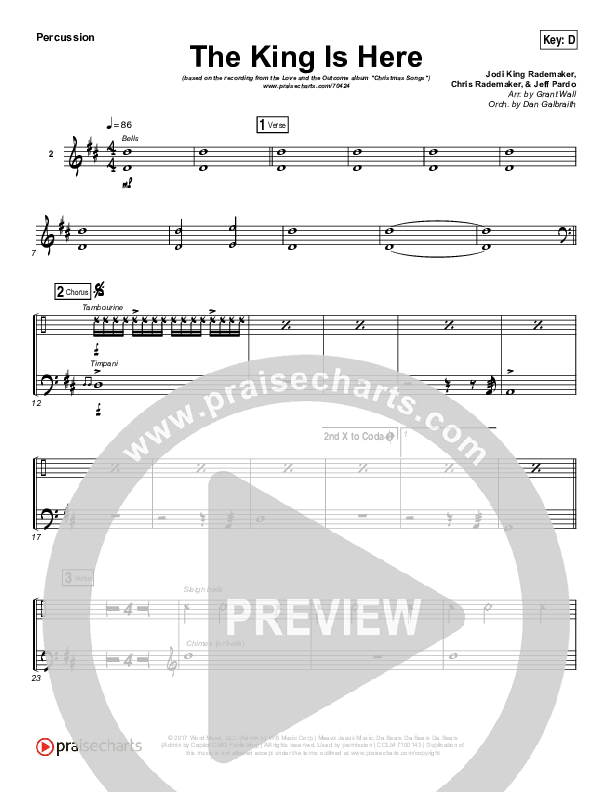 The King Is Here Percussion (Love & The Outcome)