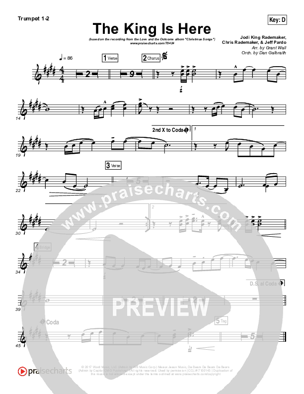 The King Is Here Brass Pack (Love & The Outcome)