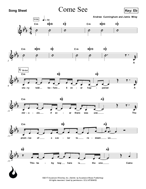 Come See Lead Sheet (Ascension Worship)