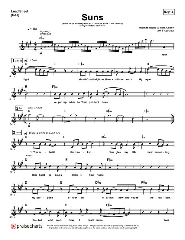 Suns Lead & Piano (C3 Live)