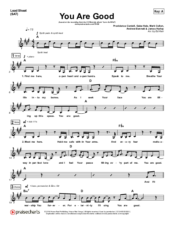 You Are Good Lead (SAT) (C3 Live)