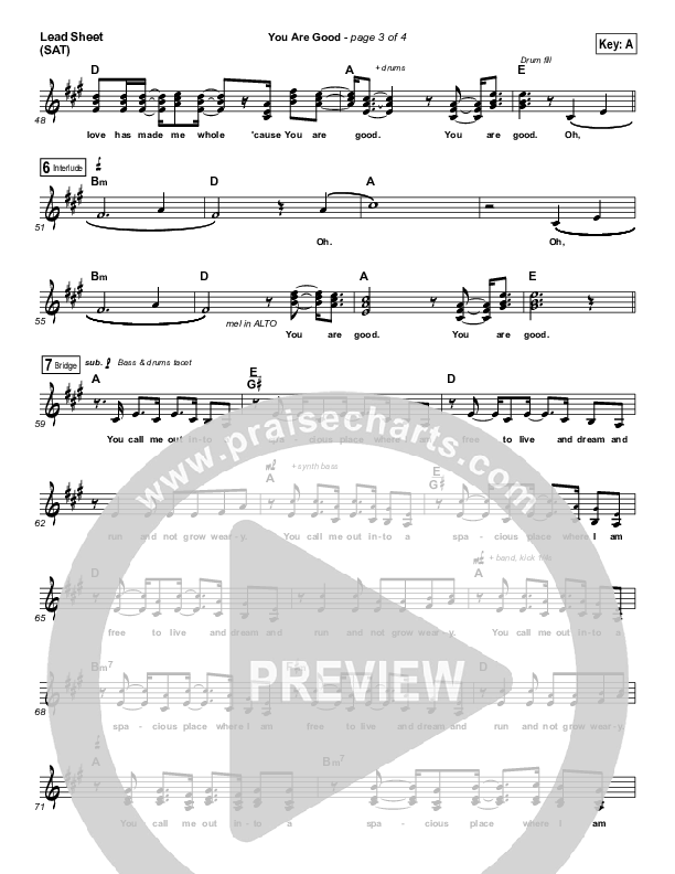 You Are Good Lead (SAT) (C3 Live)