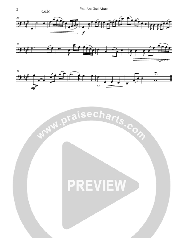 You Are God Alone Cello (Billy Foote)