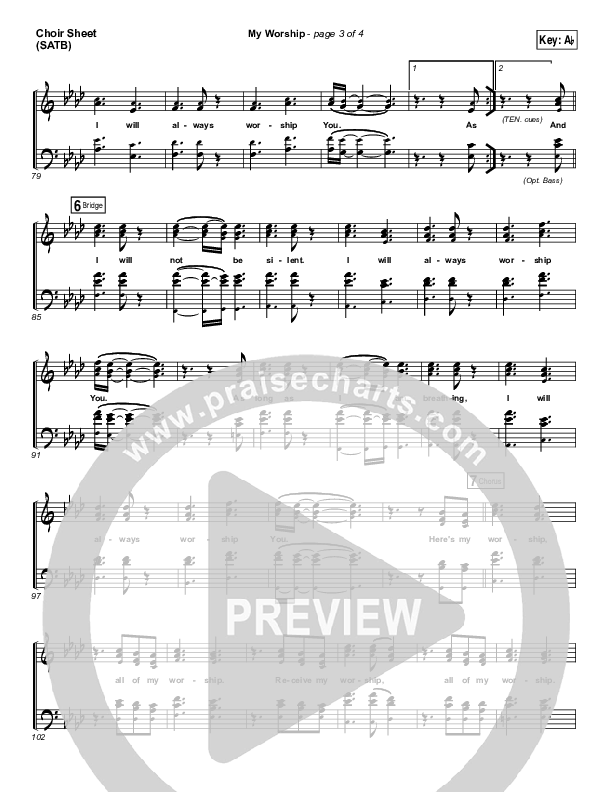 My Worship Choir Sheet (SATB) (Phil Thompson)