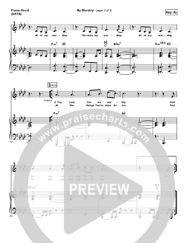 My Worship Piano/Vocal (SATB) (Phil Thompson)