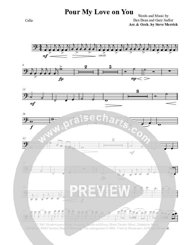 Pour My Love on You Cello (Phillips Craig & Dean)