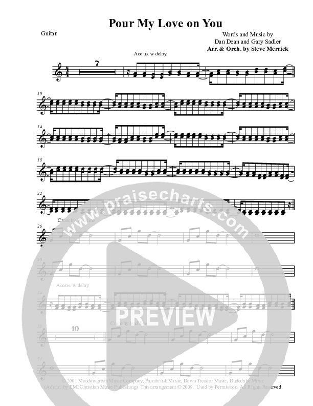 Pour My Love on You Guitar (Phillips Craig & Dean)