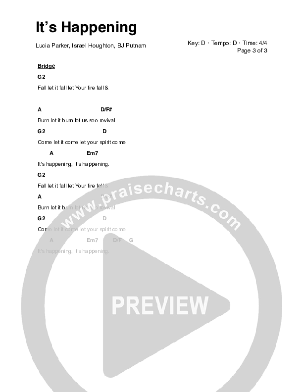 It's Happening Chord Chart (Lucia Parker / BJ Putnam)