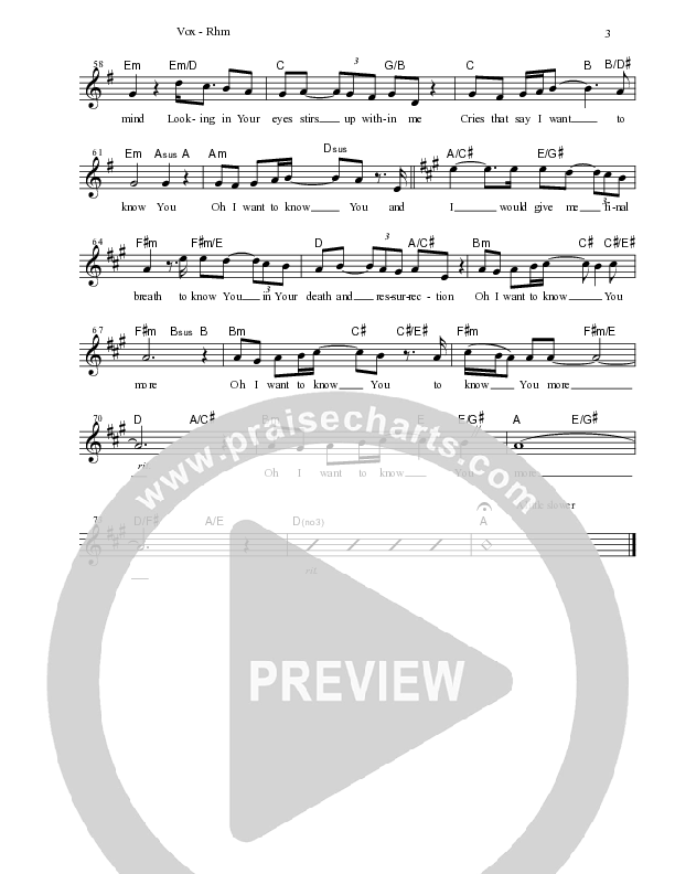Oh I Want to Know You More Lead Sheet (SAT) (Steve Green)