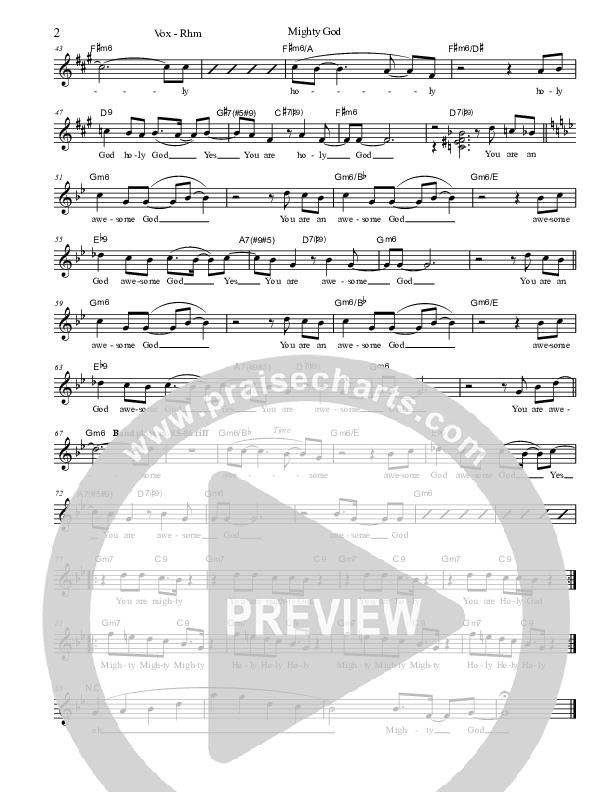 Mighty God Rhythm/Vocal (Promise Keepers)