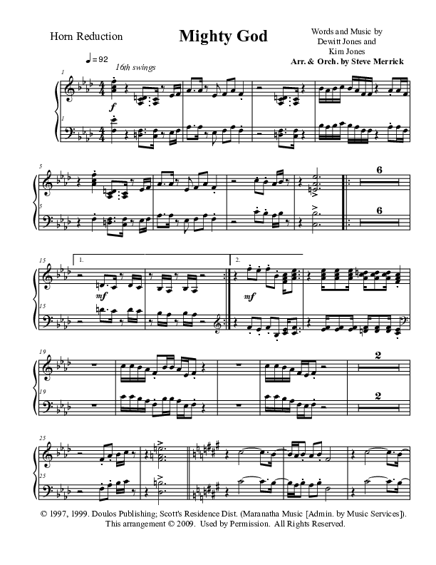 Mighty God Synth Brass (Promise Keepers)