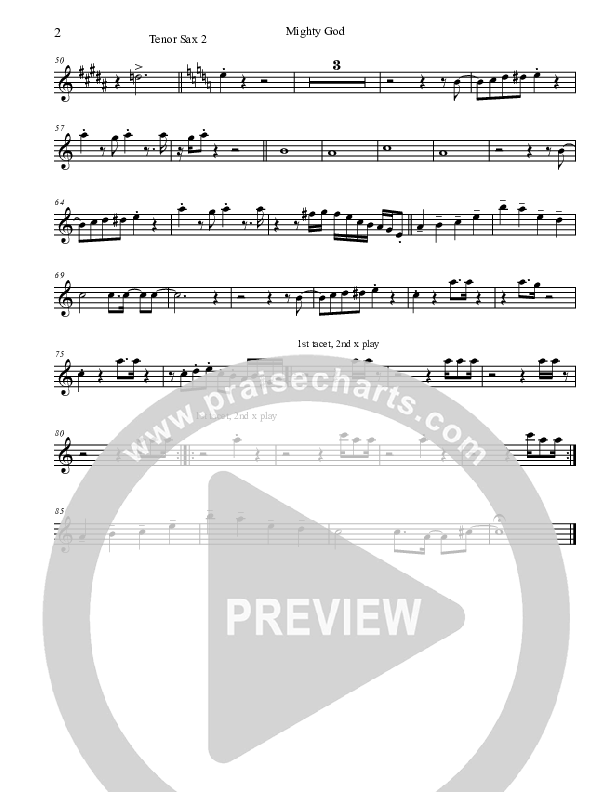 Mighty God Tenor Sax 1/2 (Promise Keepers)