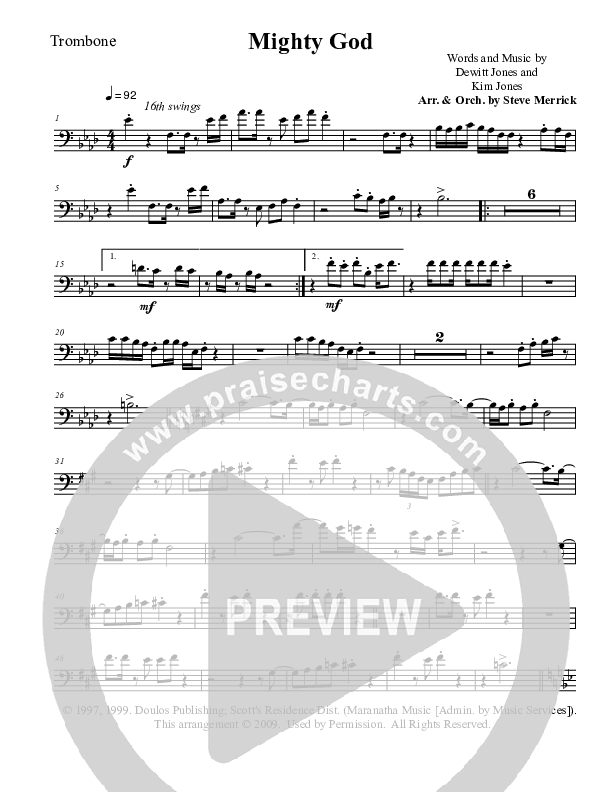 Mighty God Trombone (Promise Keepers)