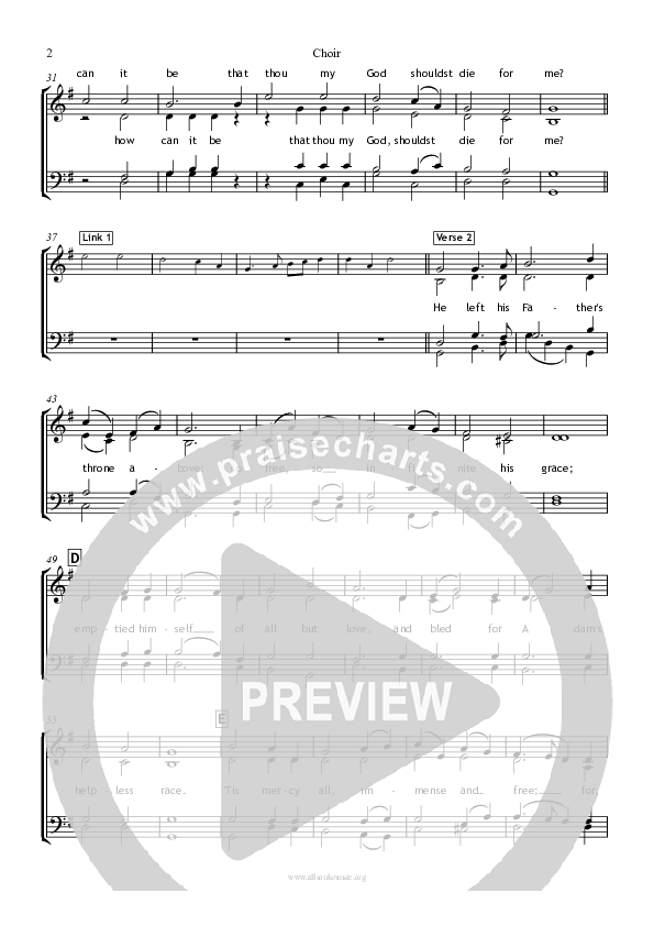 And Can It Be Choir Sheet (All Souls Music)