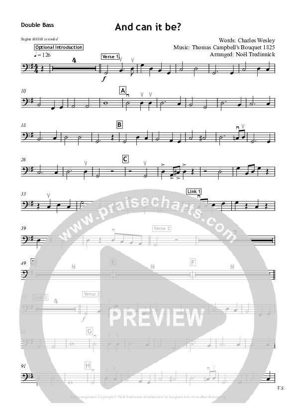 And Can It Be Double Bass (All Souls Music)