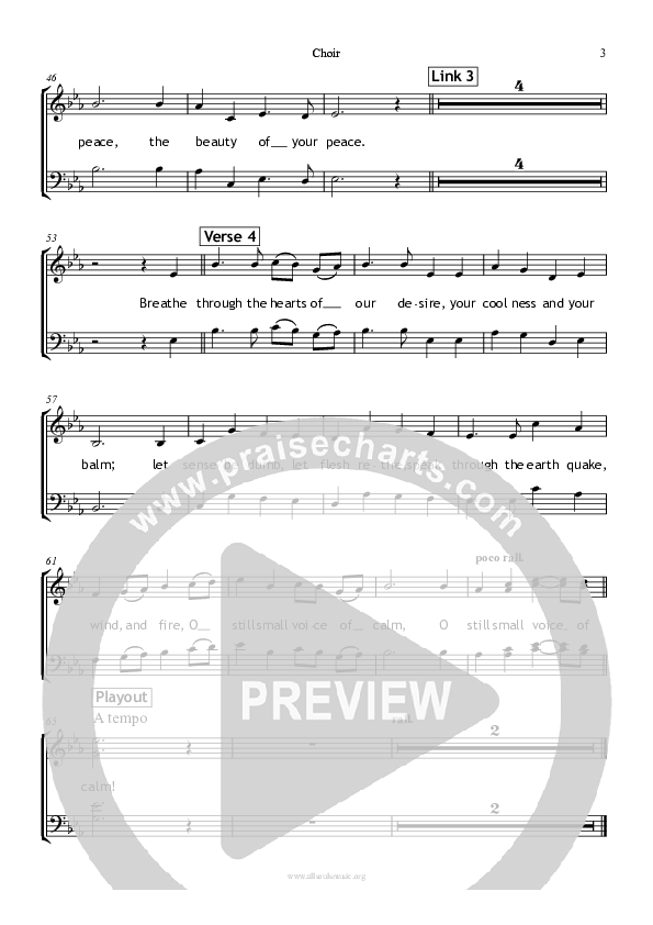 Dear Lord And Father Of Mankind Choir Sheet (All Souls Music)