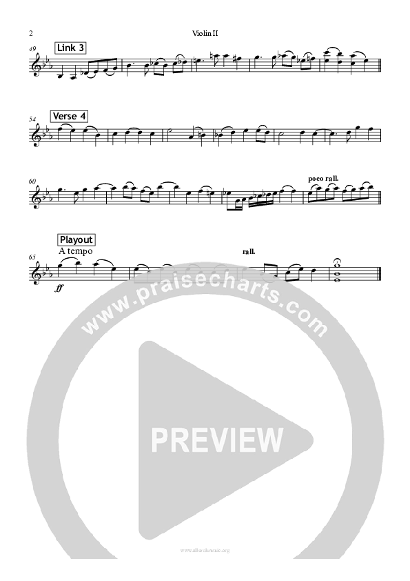 Dear Lord And Father Of Mankind Violin 2 (All Souls Music)